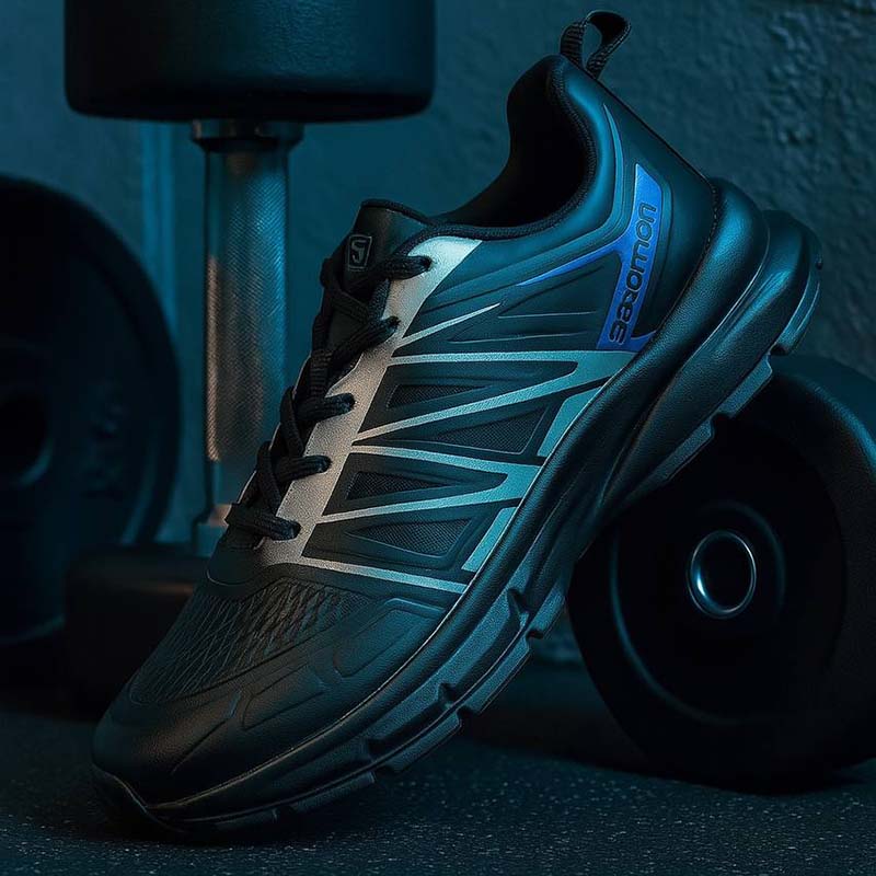 کفش ورزشی مردانه مشکی آبی مدل simba