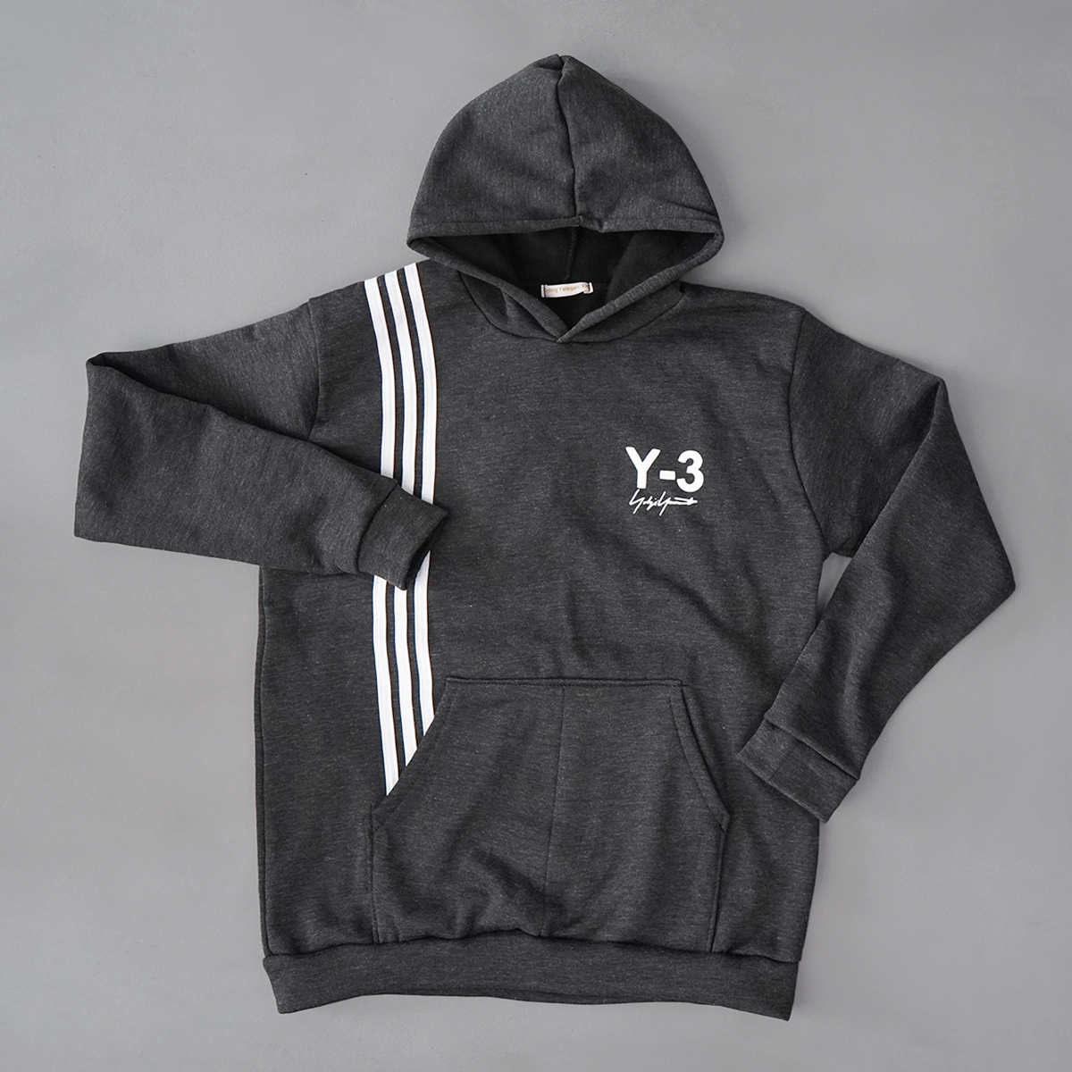 هودی مردانه ذغالی Y-3 مدل kamran