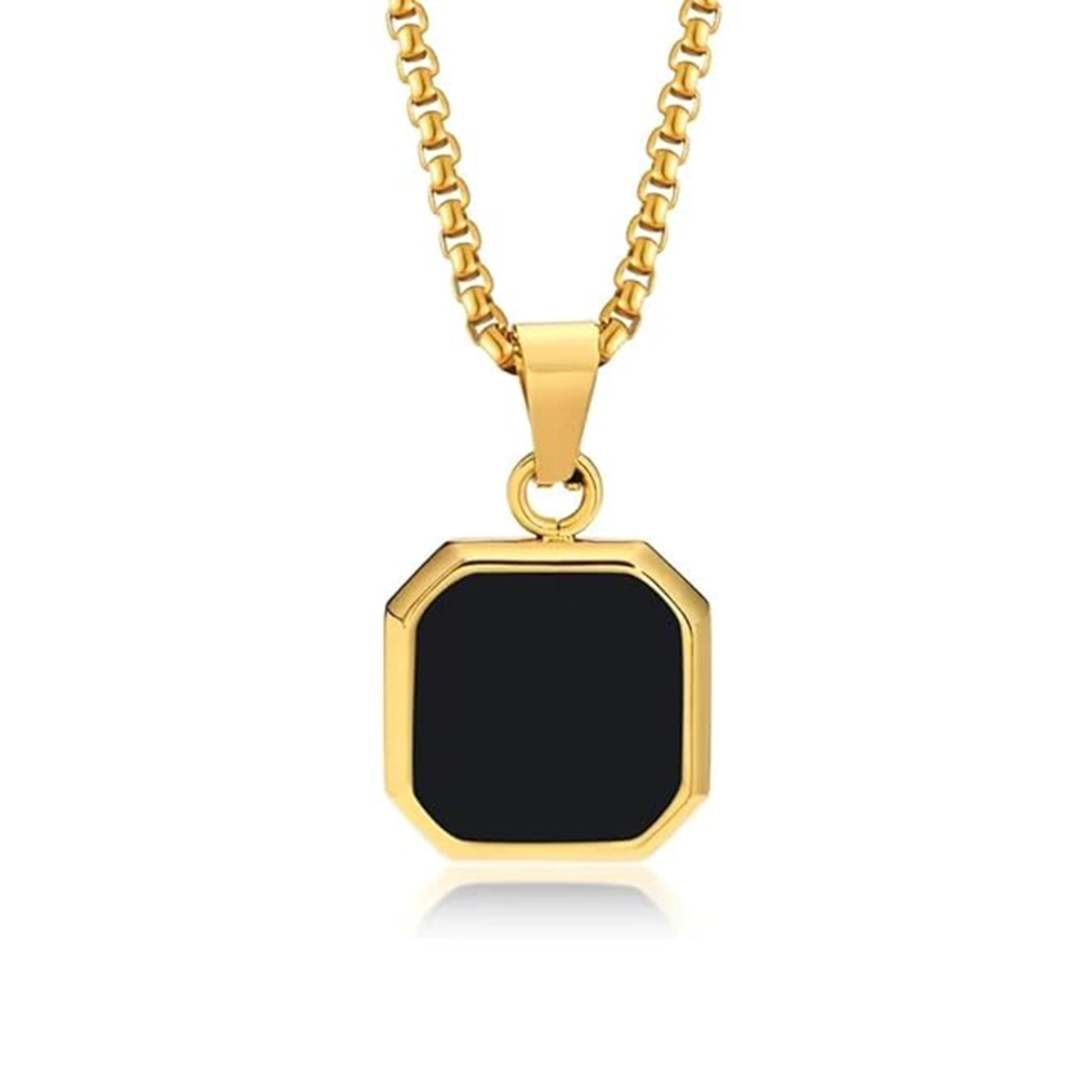 گردنبند مردانه اونیکس طلایی