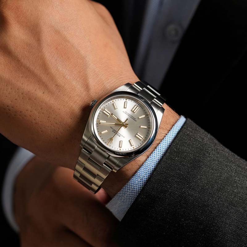 ساعت رولکس نقره ای صفحه سفید مدل Oyster