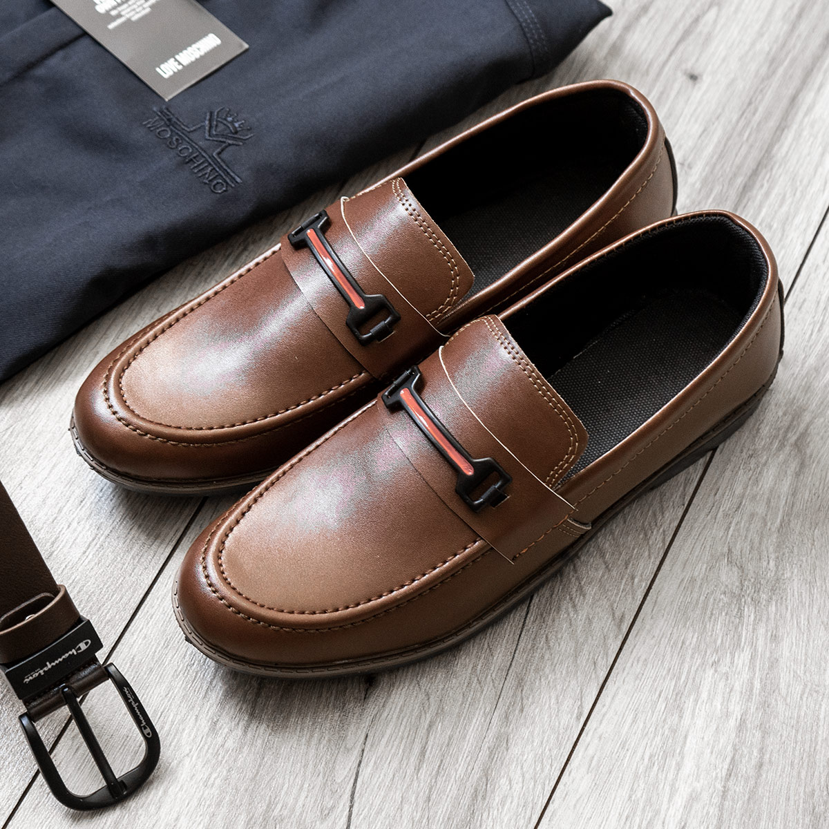 کفش کالج مردانه قهوه ای مدل Rasa