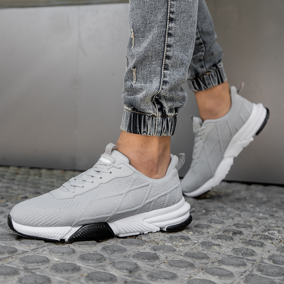 کفش ورزشی Fashion مردانه طوسی مدل Mikel