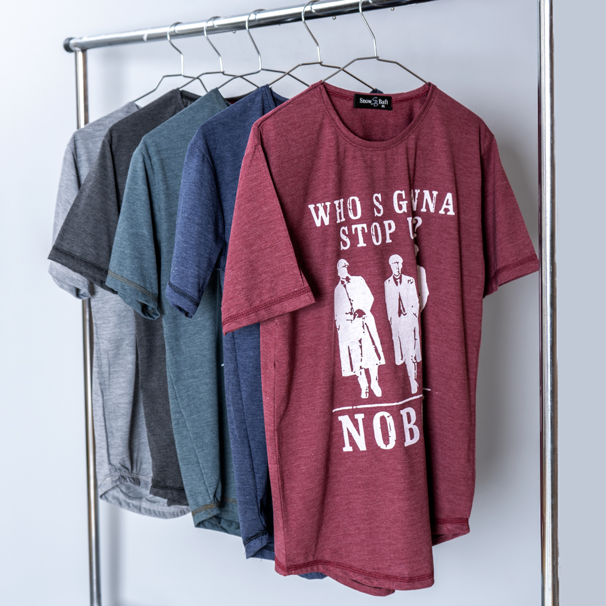 تیشرت NOBODY مردانه سرمه ای مدل Montez